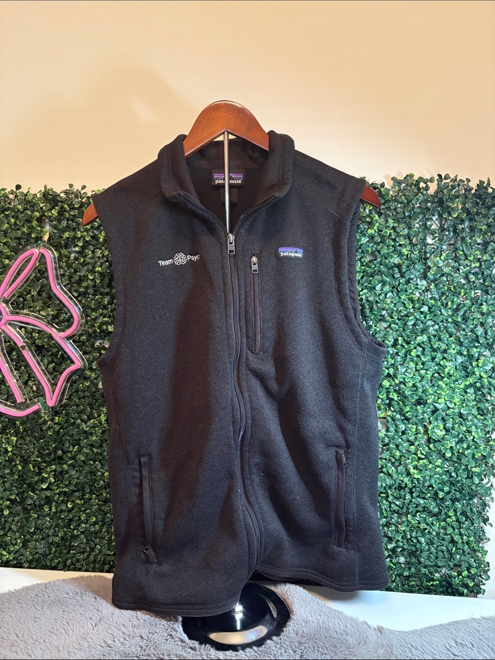 Patagonia Black Fleece Vest with Corporate Logo